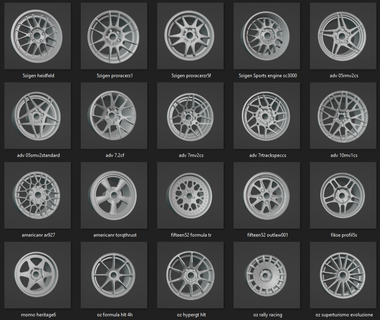 1 64 scale rims 40 sets 1 64 scale model hotwheel matchbox wheels wheel rims rim  3d print model - Mito3D