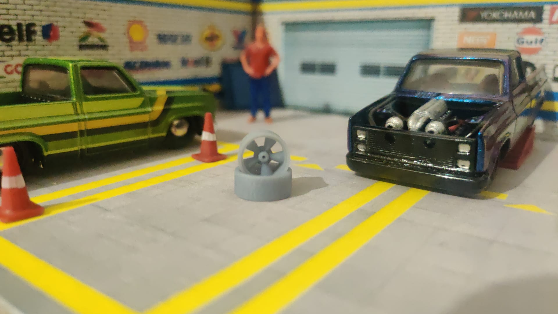 1 64 star tekerlekler hot wheels binbaşı Tomica Gaslands arabalar Görüntüle durum kılıf die cast Nascar tekerlek jant kibrit kutusu diyorama araba oyuncak 3D print model - Mito3D