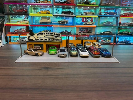 1 64 used car shop display 164 164scale scale displaybase base hotwheels hot wheels usedcarshop cars parking lot 3d print model - Mito3D
