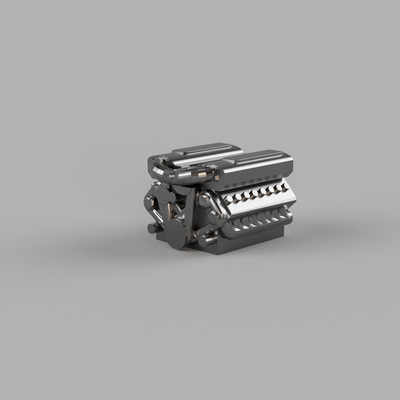 1 64 w16 bugatti engine hotwheels or matchbox diecast engines custom modify toys cars vw 3d print model - Mito3D