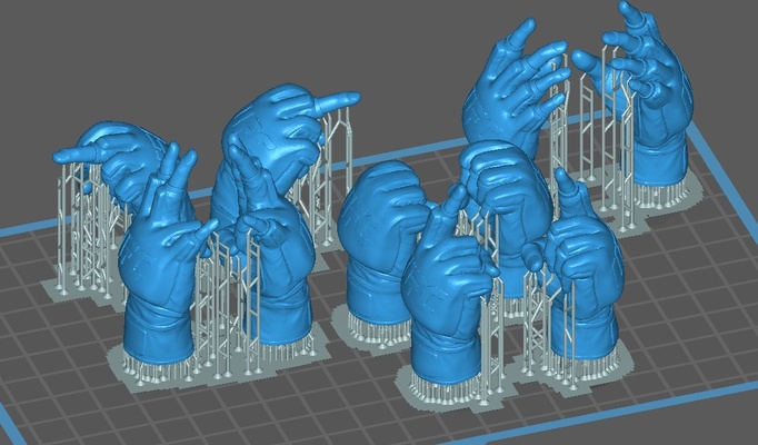 1 6 escala ufc mão 5 tipos of par arte mma 3dmodel 3d print model - Mito3D