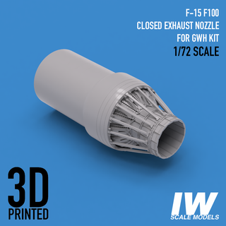 1 72 scale f-15 f100 jet engine nozzle closed Various scale model 1/72 f-15 military aircraft gwh engine nozzle  3d print model - Mito3D