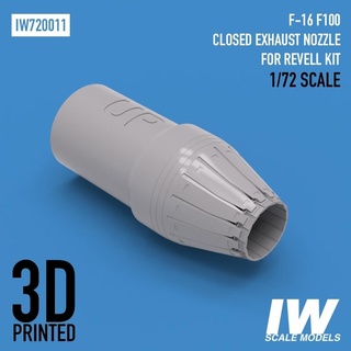 1 72 scale f-16 f100 jet engine nozzle closed scale model 1 72 f-16 military aircraft revell engine nozzle  3d print model - Mito3D