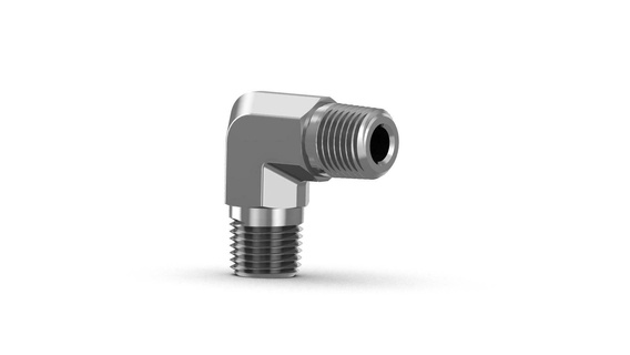1 8 npt male elbow pipe fitting connector piping industrial plumbing 3d print model - Mito3D