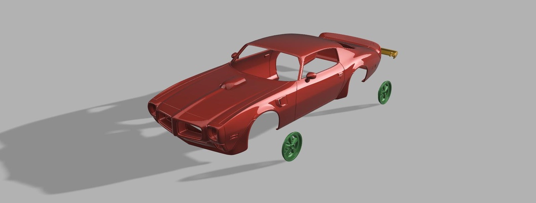 1 8 escala pontiac pájaro fuego cuerpo 3d print model - Mito3D