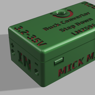 1 Astuccio guaina scatola passo convertitore lm2596 12v 24v 5v energia suply arduino elettronico lm 2596 fornitura lampone 3d stampa 3d print model - Mito3D