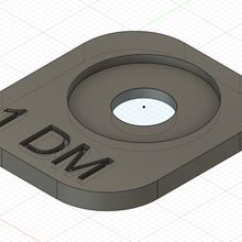 1 dm madeni para şablon merkez yumruk 3d print model - Mito3D
