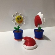 1 saksı sanat Noel çiçek süs santa xmas 3d print model - Mito3D