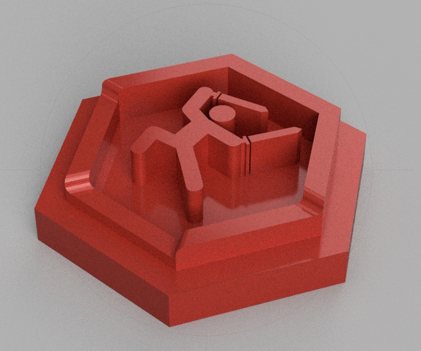 1 pouce hexadécimal rpg jeu plateau ragots prévu hexagone carrelage jouet 3D print model - Mito3D