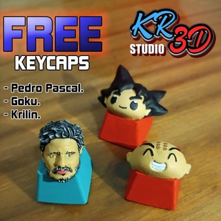 1 keycap free download - krilin pedropascal goku resin keycaps mechanicalkeyboards keyboardart customkeycaps keycapdesign 3dprinting productdesign maker cults3d 3d print model - Mito3D