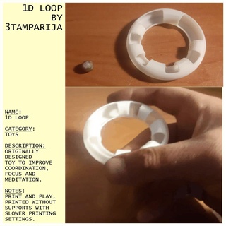 1dloop giocattolo medico meditazione messa fuoco pratica interattivo divertimento giocare 3d print model - Mito3D