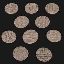 1inch round bases game rpg tabletop dungeon base miniature minis 3d print model - Mito3D