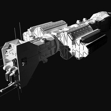 1m longue Babylone 5 oméga classe destructeur 3d print model - Mito3D