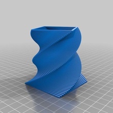 1st angepasst Quadrat Vase Dekor 3d print model - Mito3D