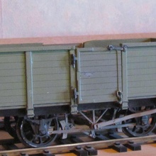 2-axle wagon frame functional immobilization brake game train model making railway spur 1 garden 3d print model - Mito3D