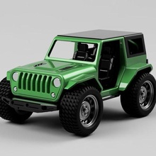 2 door jeep amovible hard top porte 4wd 4x4 voiture rubicon tj cow boy modèle trousse route échelle 3d print model - Mito3D
