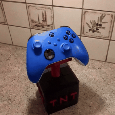 2-in-1 - tnt-thrills game changing controller display a secret battery organizer stand xbox ps5 gaming gamer gift tnt holder dispenser haves accessories console pc desk 3d print model - Mito3D