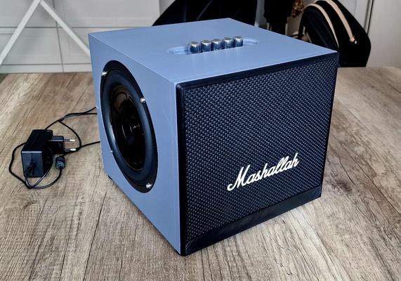 2 1 bluetooth lautsprecher retro design mega bass gadget marshall 21 subwoofer lautsprecher 3d print model - Mito3D