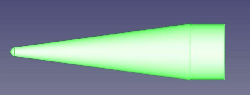 26 loc tubería cohete cónico nariz cono embotado propina encaja estes 25 Pro serie ii tubo modelo 3d print model - Mito3D