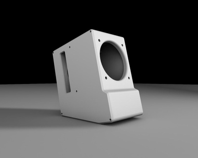 275 inch small speaker dual passive radiator box 3d print model - Mito3D