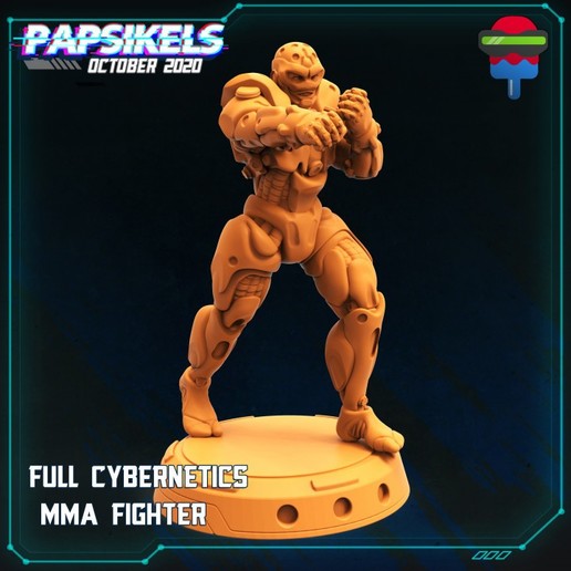 299 cibernético MMA lutador jogos 3D print model - Mito3D