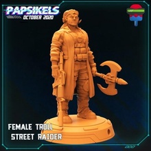 299 female troll street raider game 3d print model - Mito3D