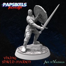 299 viking bouclier jeune fille Jeu 3d print model - Mito3D