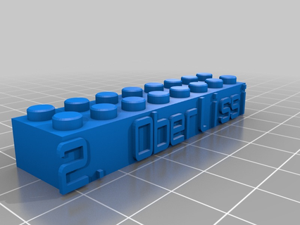 2 oberlissi Lego bloquear collar llavero personalizado construcción juguetes 3d print model - Mito3D