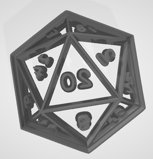 20-sided die cutter given cutting  3d print model - Mito3D