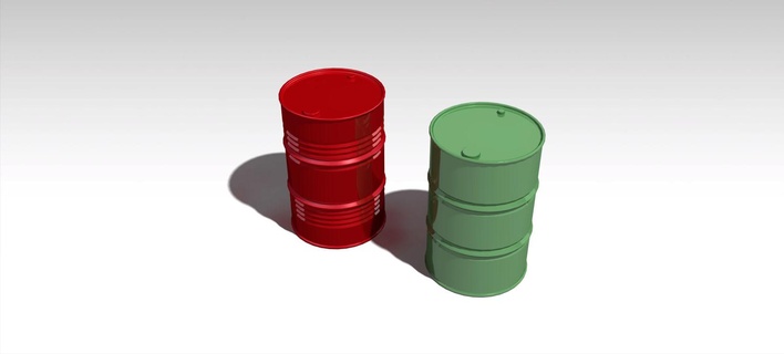 200 lts petróleo barriles h0 escala tipos juego 3d print model - Mito3D