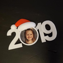 2019 navidad ornamento de la foto casa marco imagen impresión funcional merry días festivos juguete árbol vacaciones santa 3d print model - Mito3D
