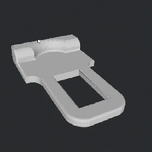 2019 rav4 + toyota belt buckle seatbelt 3d print model - Mito3D