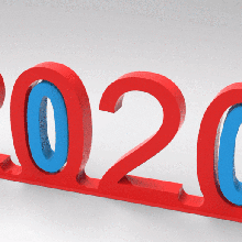 2020 varios año giratorio 3d print model - Mito3D