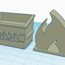 2020 dumpster pez dispenser head pez_dispenser dumpster_fire fire 3d print model - Mito3D
