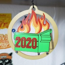 2020 contenedor basura Navidad ornamento fiesta fuego árbol 3d print model - Mito3D