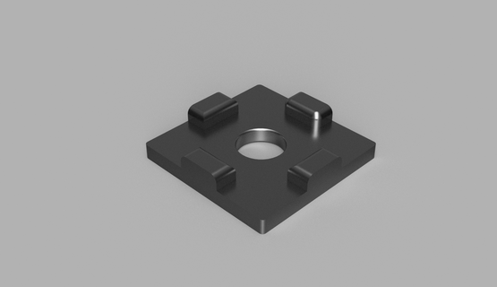 2020 Extrusion Deckel m6 Center Loch 6mm frei Aluminium Dekoration Schönheit reinigen 3d print model - Mito3D
