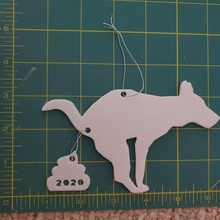 2020 Tedesco sheppard cane cacca Natale ornamento merda albero vacanze natale covid 3d print model - Mito3D