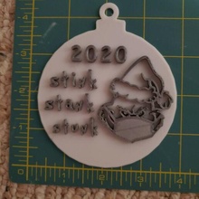 2020 grinch christmas tree ornament stink stank stunk dr seuss holidays xmas covid bad year 3d print model - Mito3D
