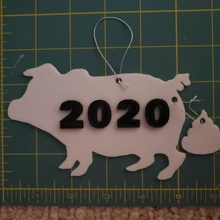 2020 cacca maiale Natale ornamento porcellino merda albero vacanze natale covid Bacon azienda agricola 3d print model - Mito3D