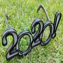 2020 silly year glasses flatten white face new signs_logos 3d print model - Mito3D