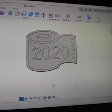 2020 tp roll-Kühlschrank-magnet Kunst WC-Papier coronavirus 3d print model - Mito3D
