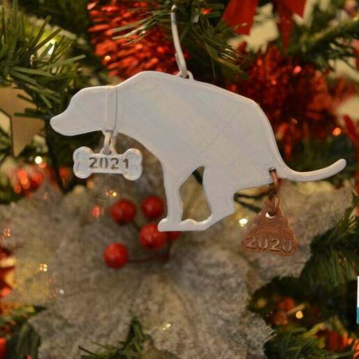 2021 dog poops 2020 ornament christmas poop xmas decorations tree ornaments decor 3D print model - Mito3D