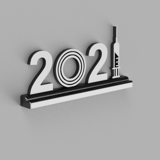 2021 gimbal vaccine year newyear uae dubai art 3D print model - Mito3D