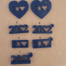 2022 heart keychains jewelry key chain keychain newyear newyears year years 3d print model - Mito3D