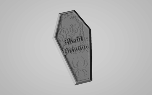 2023 misfit printing coffin ring halloween 3d print model - Mito3D