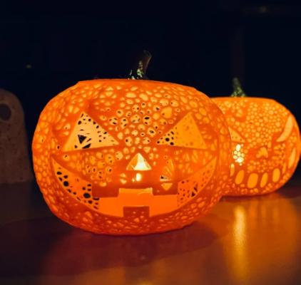 2024 clássico abóbora luminaria bruxas abóboras jack ' lanterns lanternas chá luzes velas fantasmas 3d print model - Mito3D