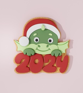 2024 dragon cookiecutter cookie cutters christmas cutter designs baking tools pastry sugarpaste custom diy seasonal new year event 3d print model - Mito3D