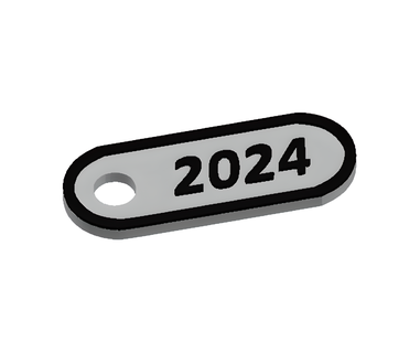 2024 porte clés 3d print model - Mito3D