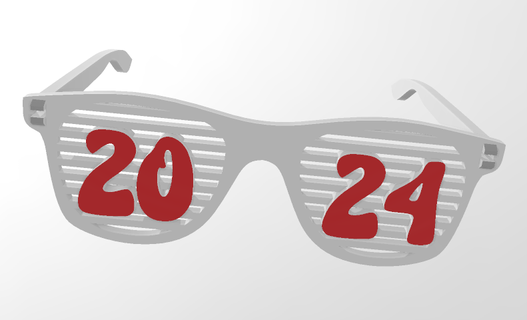 2024 Gafas sol Moda 2023 fiesta lentes novedad 3d print model - Mito3D
