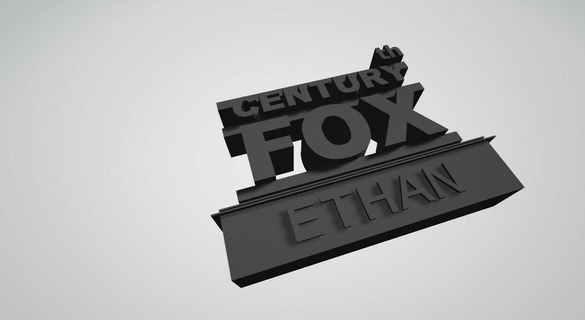 20 century fox logo name ethan 20th autism digitalanimation 3d print model - Mito3D